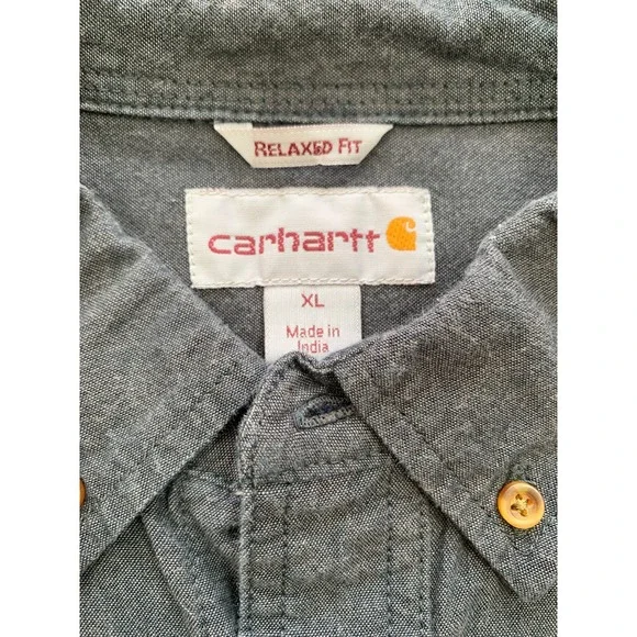 EUC Carhartt Mens Relaxed Fit Long Sleeve Button Down XL - Picture 4 of 4